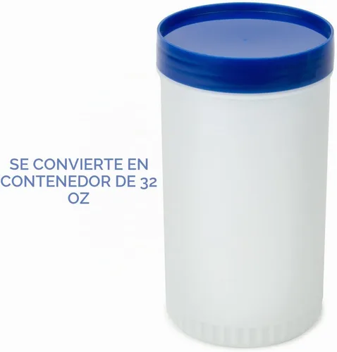 Vista 2 de Cocktailor Botellas de jugo de barra de 32 onzas (azul) – Contenedores para almacenar y verter para bar – Vertedores de jugo de plástico