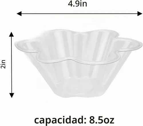 Vista 2 de Cuencos de helado de plástico, paquete de 200 unidades, 8.5 onzas