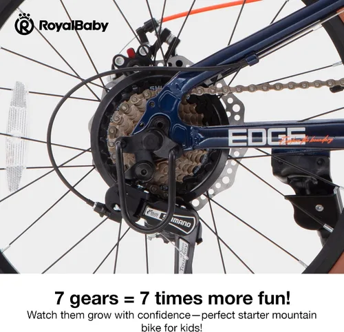 Vista 5 de RoyalBaby Bicicleta de montaña para niños y niñas, bicicleta ultraligera de aluminio con ruedas de 20 a 26 pulgadas para niños de 6 a 14 años