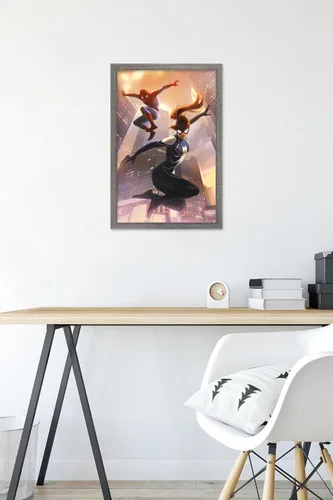 Vista 6 de Trends International Marvel Comics Spider-Man - Póster de pared #8 de Spider-Girl, 22.4 pulgadas de largo x 14.7 pulgadas, versión enmarcada