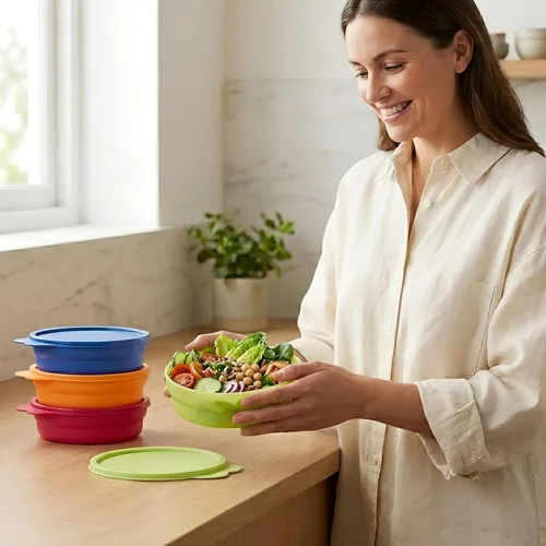 Vista 5 de Tupperware Impressions - Cuencos para cereales para microondas