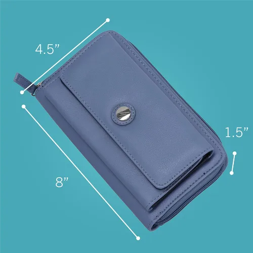 Vista 2 de Nautica Bulk Cargo - Cartera con cremallera para mujer, Negro), NA