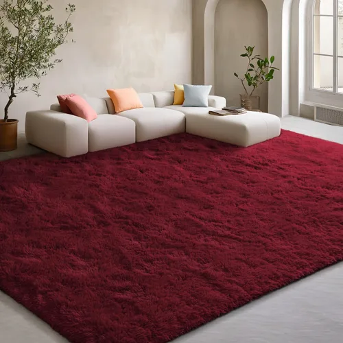 Vista 132 de EVOIONOS Alfombra Redonda Negra para Dormitorio, 4x4 Pies Alfombra de Área Circular Suave y Esponjosa para Sala de Estar, Alfombra Circular de Felpa