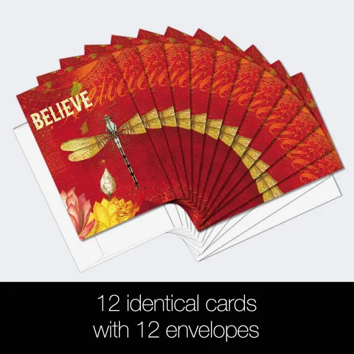 Vista 2 de Tree-Free Greetings - Tarjetas para todas las ocasiones - Diseños artísticos - 12 tarjetas de felicitación + sobres blancos - Hecho en Estados