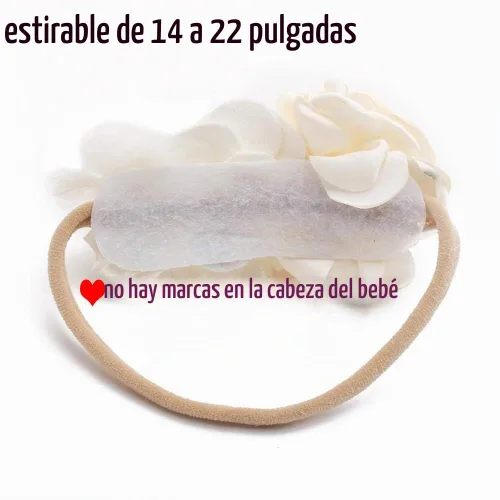Vista 3 de Diadema floral de nailon para bebé, corona de flores, banda elástica para el cabello, 3 piezas, accesorios para el cabello, regalo para niñas, 2#