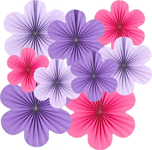 Vista 25 de SUNBEAUTY Abanicos de papel dorados y negros para fondo de fiesta de té, boda, primavera, cumpleaños, aula, baby shower, Halloween, decoración