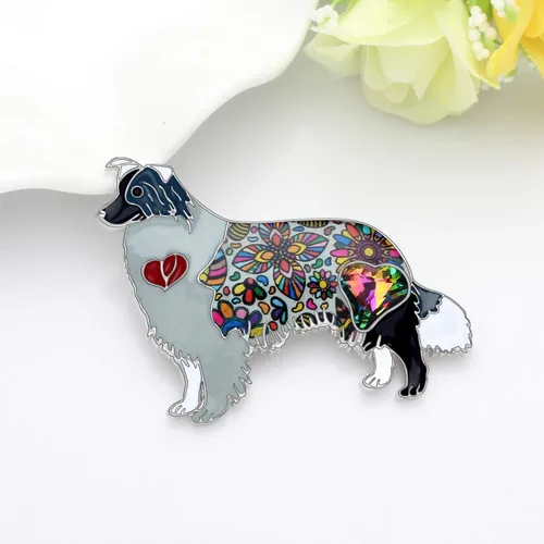 Vista 3 de NEWEI Broche esmaltado para perro para mujeres y niñas decoración de sombrero y chaqueta