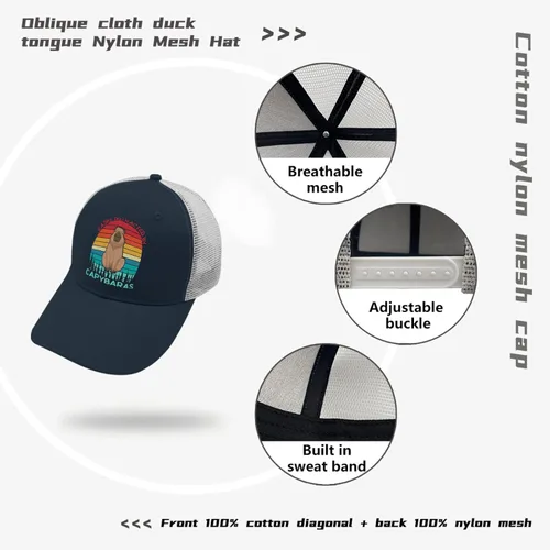 Vista 7 de devor Hats Easily Distracted by Capybaras Baseball Cap for Women Graphic Hat Adjustable