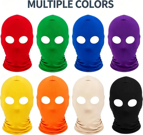Vista 2 de Máscara de cara completa de elastano para hombre y mujer, disfraz de Halloween, cosplay, ojos abiertos, elástico, con capucha Zentai Verde