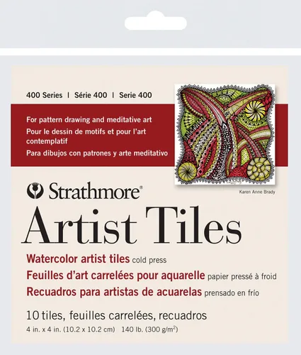 Vista 7 de Strathmore Artist Tiles 20/Pkg-Bristol Vellum -62105970, 4x4, blanco