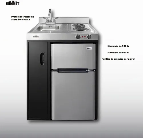Vista 4 de Summit C30ELBK - Cocina todo en uno de 30 pulgadas, negro/acero inoxidable