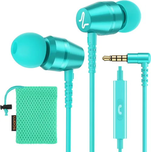Vista 12 de LUDOS OMNITONE Auriculares con cable in-ear, 5 años de garantía, auriculares con micrófono, conector de 3.5 mm, auriculares con cable