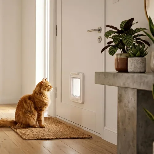 Vista 12 de Cat Mate Puerta para gatos Elite Microchip con control de temporizador