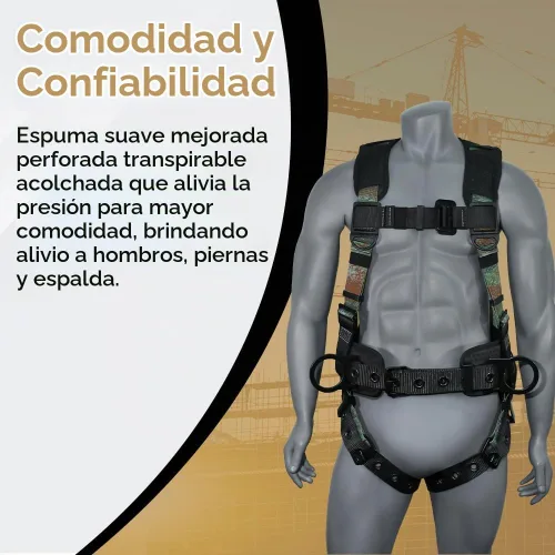 Vista 2 de AFP Demon Fall Protection Comfortable Safety Harness (OSHA/ANSI PPE)
