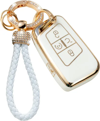 Vista 7 de Gematay Funda para llavero de Mercedes Benz con cordón, funda de TPU suave compatible con Mercedes Benz C E S M CLS CLK G Class Smart Key Holder