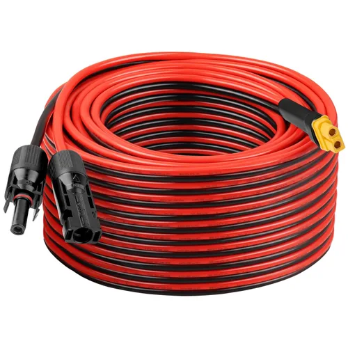 Vista 9 de Cable de extensión solar XT60 de 10 AWG 2 3 6 10 15 20 25 35 40 50 75 100 pies XT60 adaptador de conector de extensión solar más grueso cable hembra