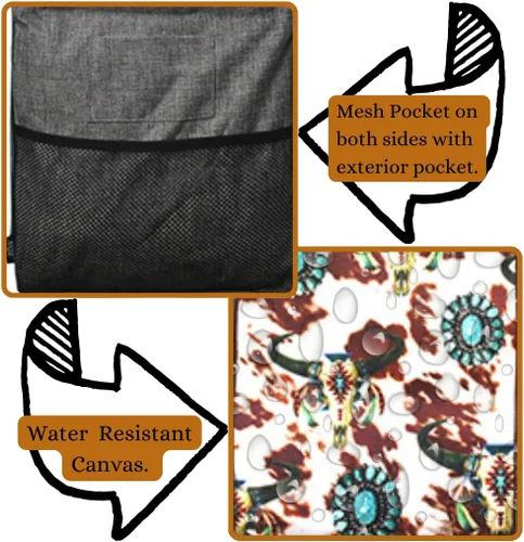 Vista 359 de NGIL Bolsa de comestibles reutilizable extra grande plegable de gran tamaño para comestibles, almacenamiento, picnic, playa, Estampado