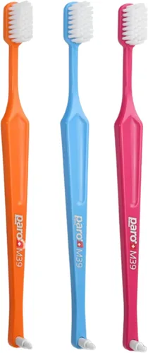 Vista 7 de Paro Cepillo de dientes M39 Cepillo de dientes extra sensible con cerdas medias e intercambiable Inter Space F 5 filas, 39 mechones