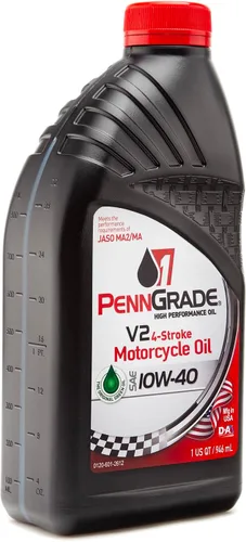 Vista 7 de PENN GRADE 1, 71566, V2 Aceite de motocicleta de 4 tiempos SAE 10W-40, 1 cuarto de galón (paquete de 12)