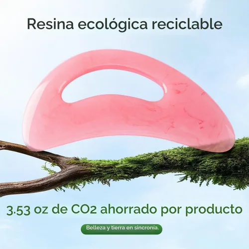 Vista 5 de Scienlodic Gua Sha - Herramienta de masaje con mango (resina), herramienta de raspado Guasha más grande para masaje de espalda, cuello, cara