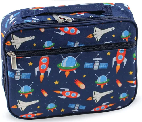 Vista 8 de Fiambreras aisladas, bolsas reutilizables para el regreso a clases, lonchera para niños y niñas de primaria con cortador de sándwich en tiburones