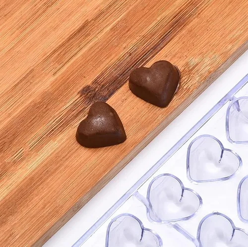 Vista 5 de Molde de chocolate para caramelos, molde para hacer 18 caramelos transparentes en forma de diamante, utilizado para decoración de pasteles caseros
