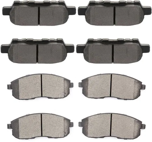 Vista 17 de SCITOO Kits de pastillas de freno de cerámica D465 D374 Reemplazo delantero y trasero para Acura CL 1997-1999, para Honda Civic 2002-2003 200-2011