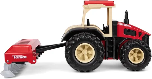 Vista 2 de Tonka Steel Classics Tractor de granja y arado, eExclusivo