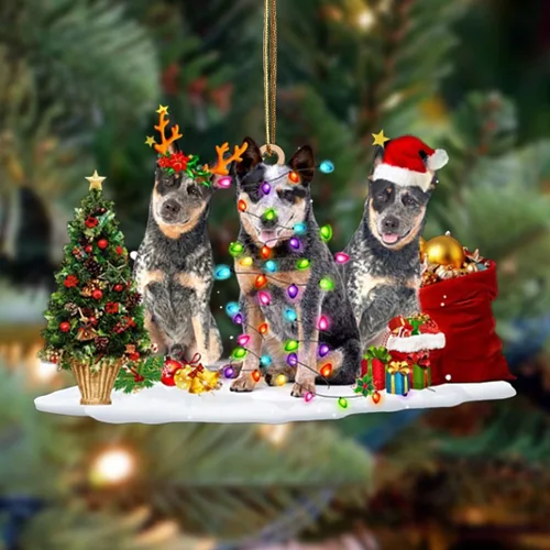 Vista 7 de Nazenti Adorno de Navidad personalizado con amigos Affenpinscher – Adorno de perro personalizado para amantes de las mascotas, acrílico plano