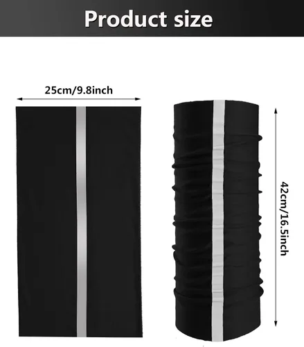 Vista 4 de SATINIOR 8 piezas de polaina reflectante para el cuello para hombre, pasamontañas de ciclismo, máscara facial, bandana para el sol para hombre