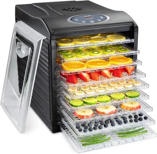 Vista 8 de Deshidratador eléctrico de alimentos de mesada, cecina de vaca, Negro