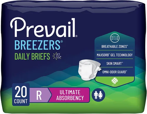 Vista 8 de Prevail Breezers Briefs, Incontinence, Disposable, Ultimate Absorbency, Large, 18 Count, 1 Pack