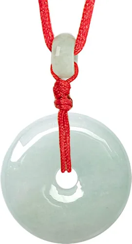 Vista 15 de Dahlia Collar eterno de jade en forma de círculo, jadeíta de grado A certificada de Birmania auténtica para la paz