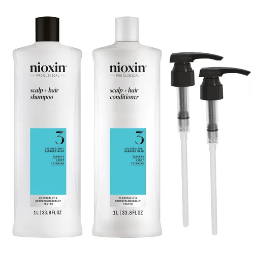 Vista 13 de Nioxin Shampoo & Conditioner Liter Duo Sets Pumps Included Systems 1-4