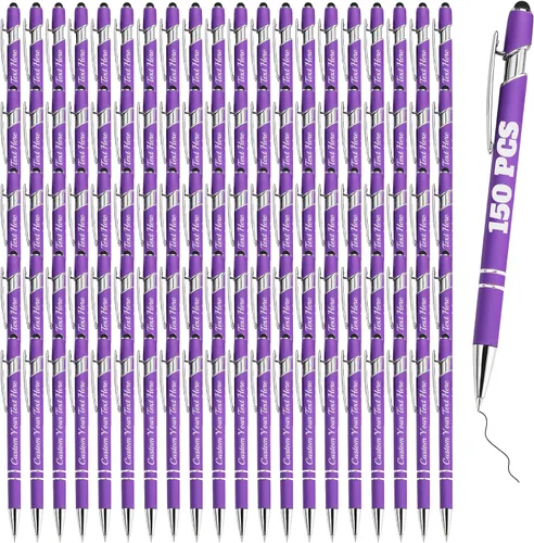 Vista 22 de Bolígrafos personalizados a granel 10 con nombre, grabados con punta de lápiz, bolígrafos de bola personalizados de escritura suave, regalos