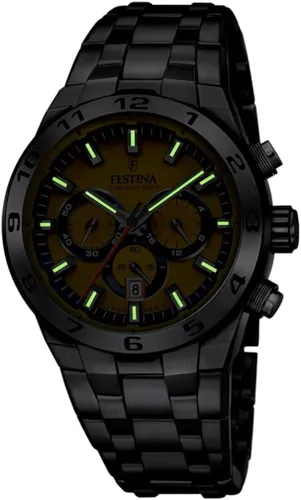 Vista 5 de Festina Men's Chronograph Watch SteelYellow F206704, Bracelet