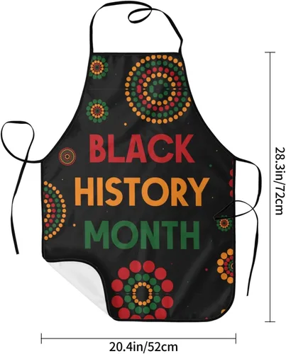 Vista 5 de I Am Black History Month Delantal para mujeres y hombres, delantales ajustables para decoración de cocina, cocina, fiesta de vacaciones