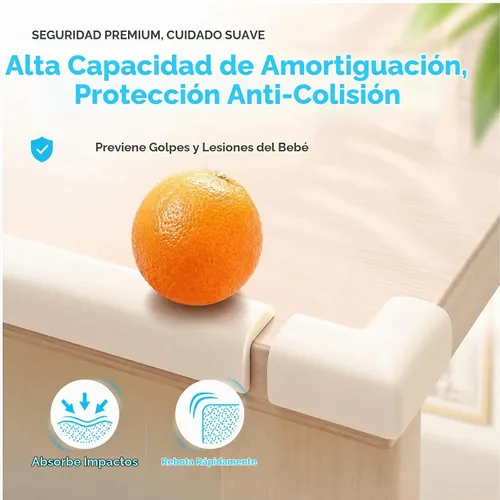 Vista 4 de ZOMPAGO - Protector de bordes de espuma para bebé, seguridad para muebles, 1 rollos + 8 esquinas
