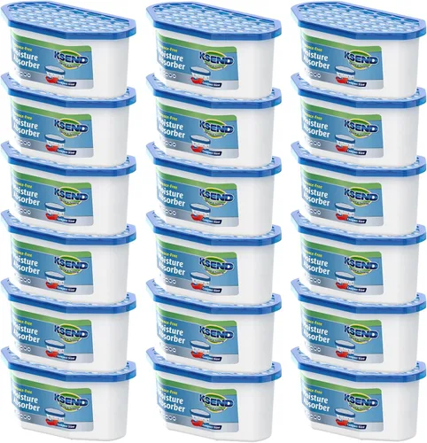 Vista 12 de Ksend Absorbentes de humedad, paquete de 12, deshumidificador compacto para armario, cajas absorbentes de humedad eficientes, absorbente de humedad