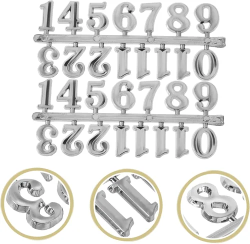 Vista 9 de 5Sets Números de reloj Números decorativos para relojes de pared Piezas de repuesto de plástico para decoración