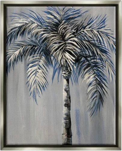 Vista 10 de Stupell Industries Nan - Lienzo flotante enmarcado con pintura de palmera gris Stupell Industries · By Nan · Ready to hang · Great for living room