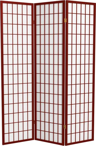Vista 31 de Red Lantern Pantalla Shoji de 6 pies de alto, color negro, 3 paneles