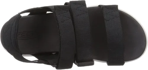Vista 5 de KEEN Elle Sandalias de punta abierta con plataforma elástica para mujer, Negro (BlackVapor)