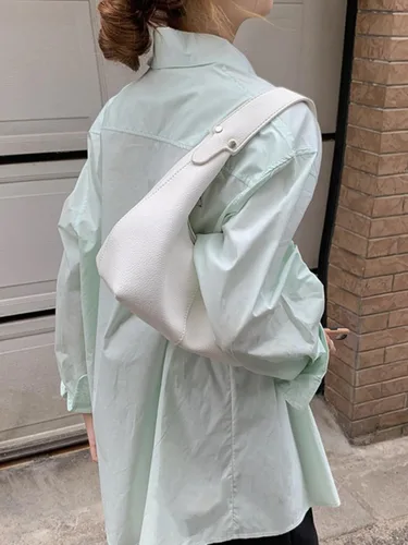 Vista 3 de Bolso de mano para mujer, Y2k, bolso de mano para las axilas, bolsa de media luna, bolso de hombro Hobo de cuero vegano, lindo monedero, cartera