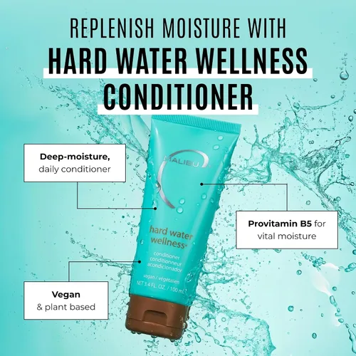 Vista 3 de Malibu C Acondicionador para el cabello de agua dura para acumulación, tamaño de viaje, fórmula hidratante sin sulfato para cabello seco dañado