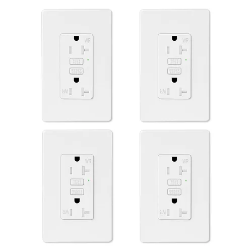 Vista 11 de 15 Amp GFCI Outlet with USB C Ports & USB-A, 1PCS 24W Self-Testing GFCI USB Combo with LED Indicator, Tamper Resistant for Kitchen & Bathroom