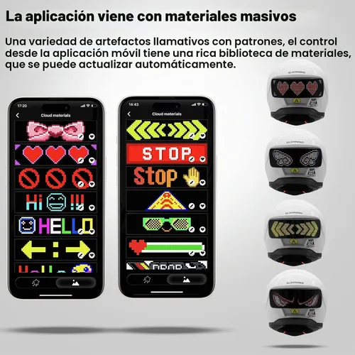 Vista 3 de Full Face Motorcycle Helmet - DOT Approved, App Programmable Rear Display, USB Charging, Adult Dirt Bike Helmet for Men & Women