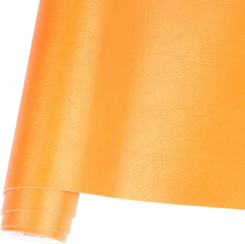 Vista 10 de Rollo de hojas de piel sintética de color liso liso de 12 x 53 pulgadas, muy adecuadas para hacer manualidades, aretes de cuero, lazos, costura Azul