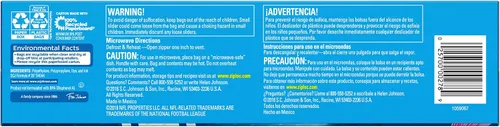 Vista 6 de Ziploc Bolsas de almacenamiento con cierre deslizante, con diseño de la NFL, galón, 305564, 1