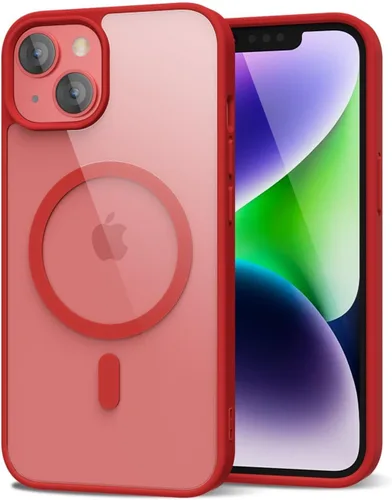 Vista 172 de oakxco Funda magnética transparente compatible con Magsafe, bonita funda delgada y transparente de poliuretano termoplástico no amarillenta, carcasa